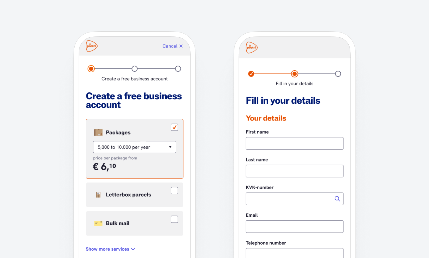 PostNL - Business Onboarding